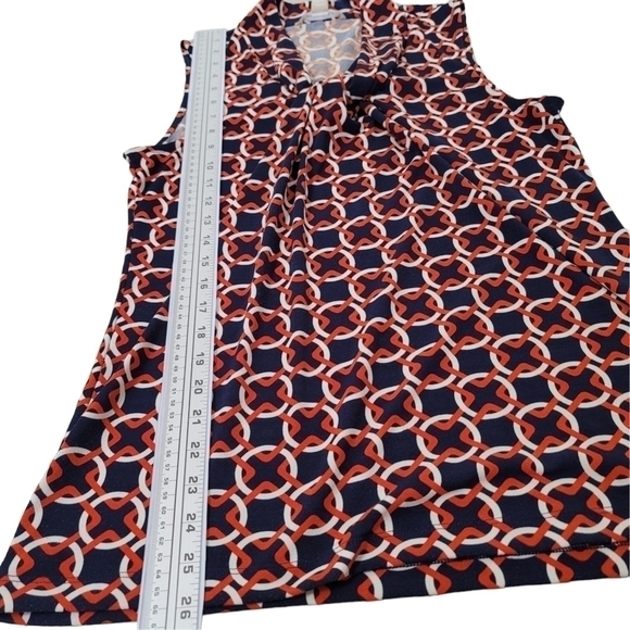 Banana Republic Dark Blue and Orange Sleeveless Top US M - Picture 4 of 5